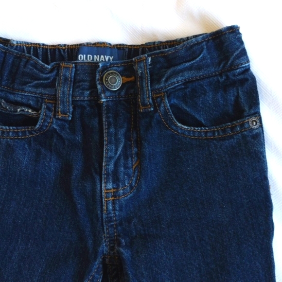 old navy straight leg dark wash denim jeans 2T toddler unisex gender neutral - Picture 2 of 8